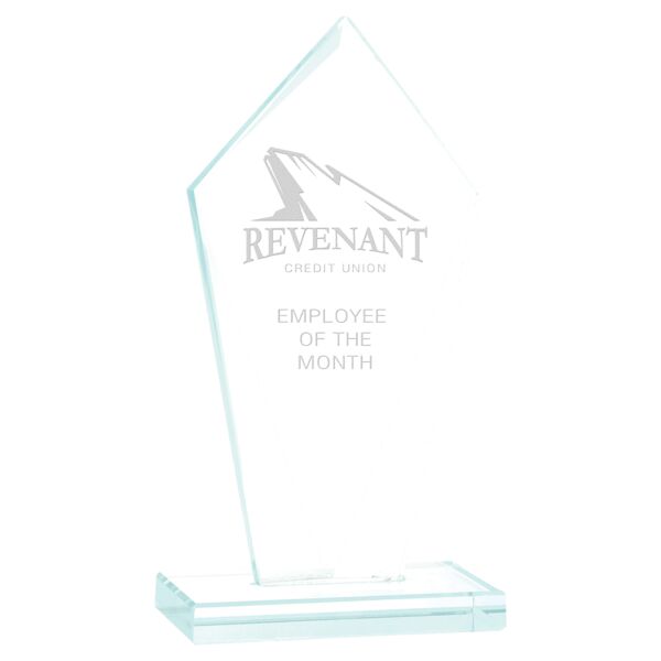 7 1/2" Diamond Jade Glass Award Thumbnail