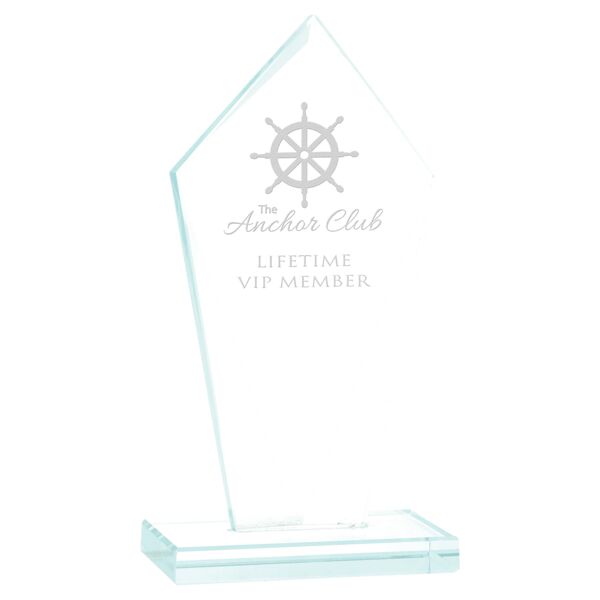 8 1/2" Diamond Jade Glass Award Thumbnail