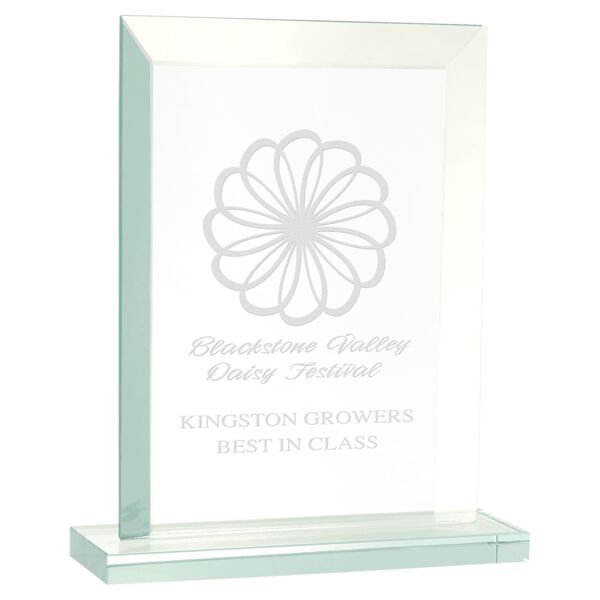 7" Rectangle Jade Glass Award Thumbnail