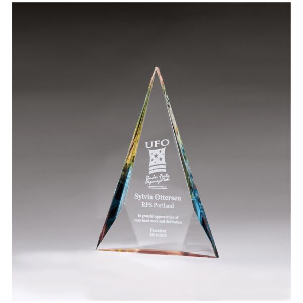 7 3/4" x 11" x 1 1/8" (Tapered) Diamond Series Crystal with Prism-Effect Thumbnail