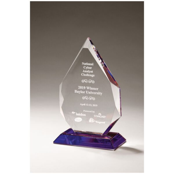 5 3/8" x 8 7/8" Flame Series Crystal with Prism-Effect Base Thumbnail