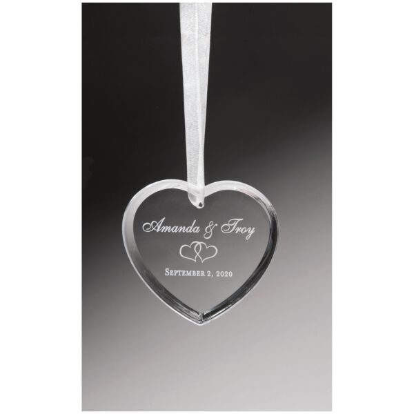 2 1/2" Crystal Heart Ornament Thumbnail
