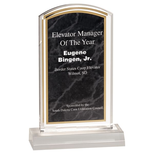 4" x 7" Marbleized Acrylic with 5" Base Thumbnail