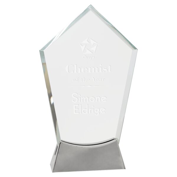 8 1/2" Peak Platinum Glass with Full Metal Base Thumbnail