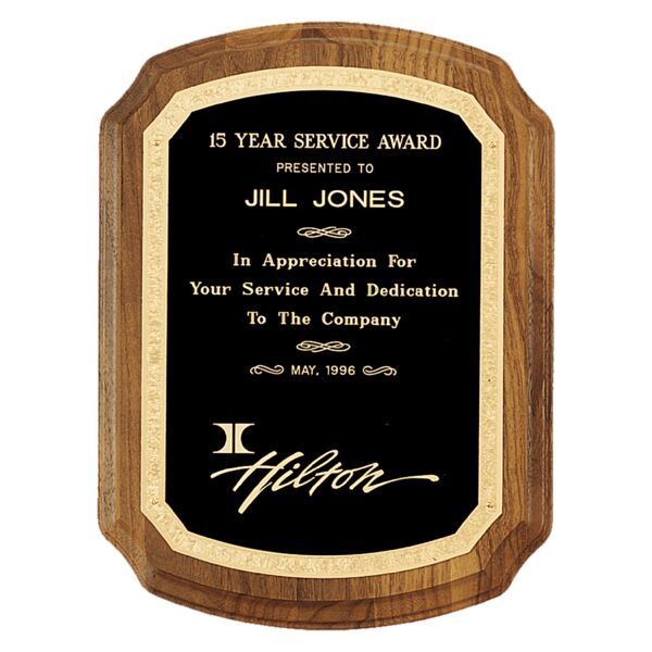 9" x 12" American Plaque with Florentine Border Design LaserFX Plate Thumbnail