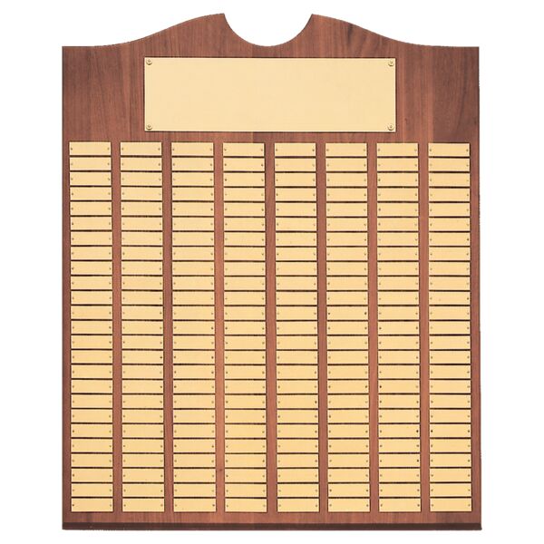 20" x 30"/Plates 7/8" x 2 3/4" American 120 Plate Perpetual Plaque with Brushed Brass Plates Thumbnail