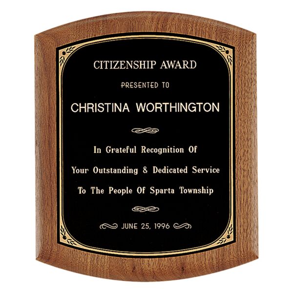 7 1/2" x 8 1/2" Coventry Series American Plaque with Border Laserable Brass Plate Thumbnail