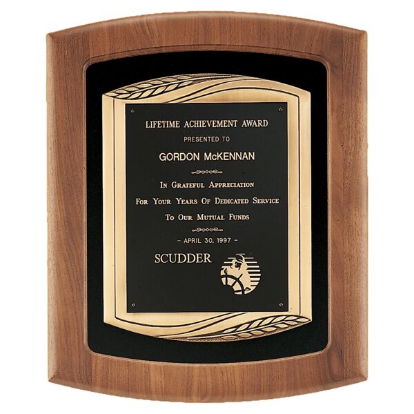 14" x 17" American Frame with Velour Background and Back Laser Engravable Plate in an Antique Finished Frame Casting Thumbnail