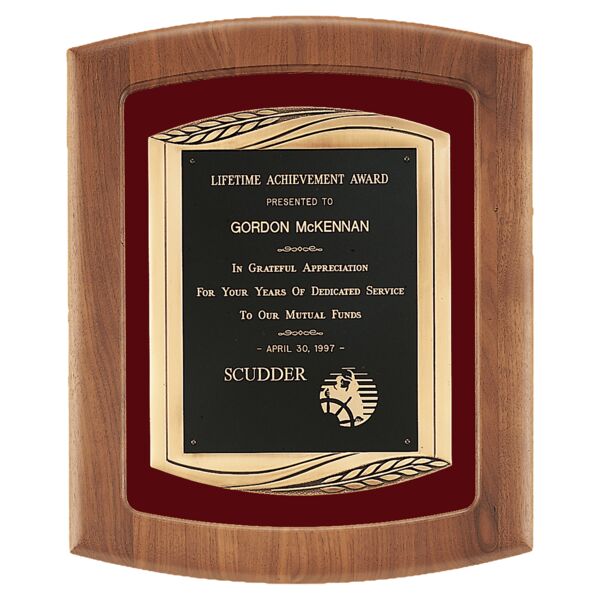 14" x 17" American Frame with Velour Background and Laser Engravable Plate in an Antique Finished Frame Casting Thumbnail