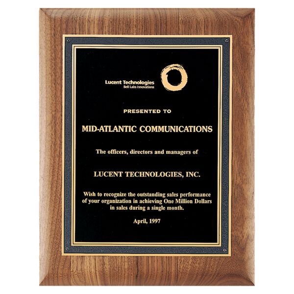 7" x 9" American Plaque with Florentine Border Textured LaserFX Plate Thumbnail