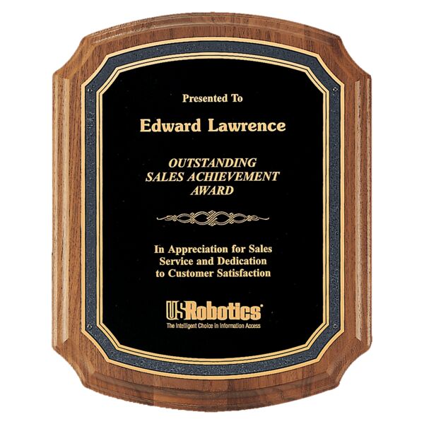 7" x 8" American Plaque with Florentine Border Textured Plate Thumbnail