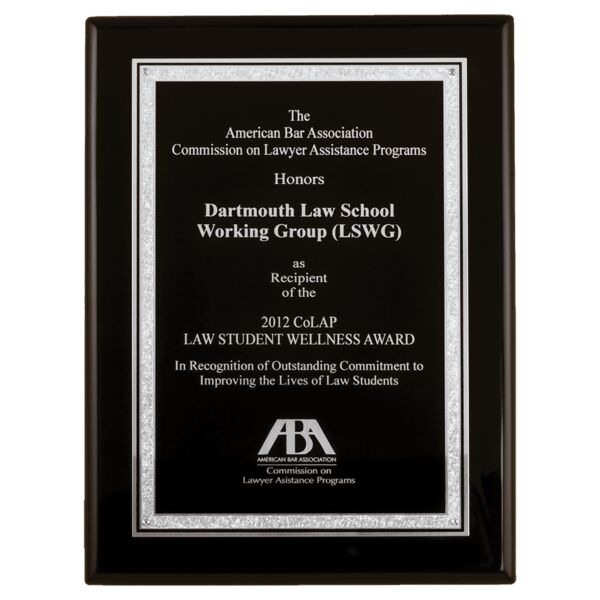 9" x 12" Airflyte Piano Finish Plaque with Laser Engravable Aluminum Florentine Border Plate Thumbnail