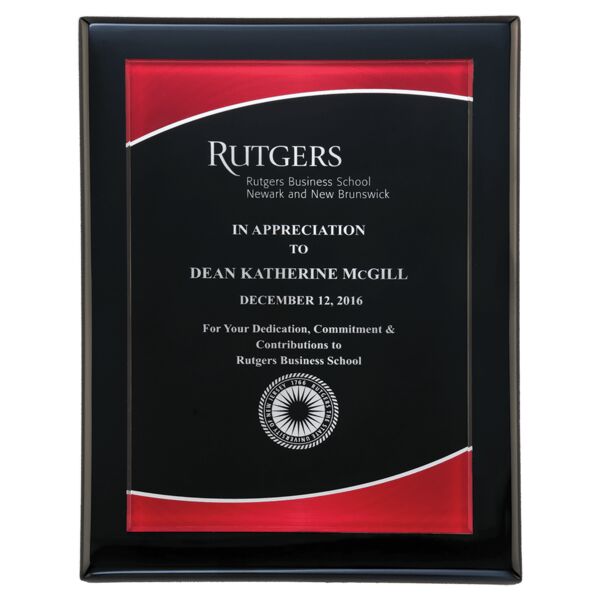 7" x 9" Airflyte Piano Finish Plaque with Border Acrylic Plate Thumbnail