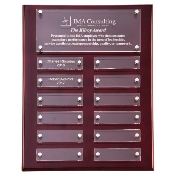9x12 High Gloss Plaque with Acrylic Engraving Plates Thumbnail