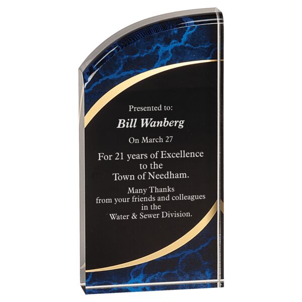 3 1/2" x 7" Marble Rounded Acrylic Thumbnail