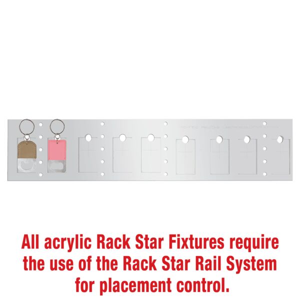 2 3/4" x 1 1/2" Rectangle/Oval Key Chain Fixture- Holds 9 Thumbnail