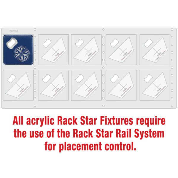 4" x 4" Square Coaster with Bottle Opener Fixture-Holds 10 Thumbnail