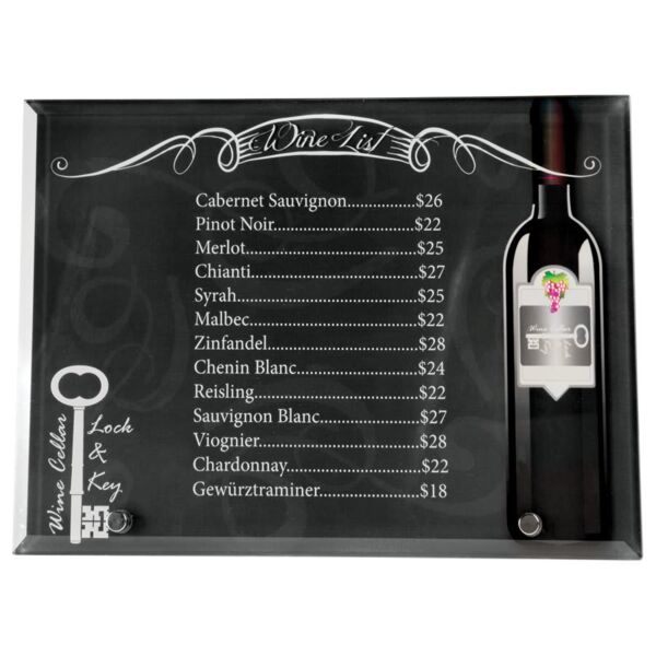 10" x 7" Sublimatable Horizontal Glass with 2 Pins Thumbnail