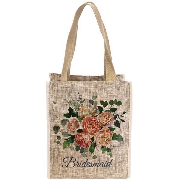 10" x 12" Burlap Sublimatable Gift Bag with 5 1/2" Gusset Thumbnail