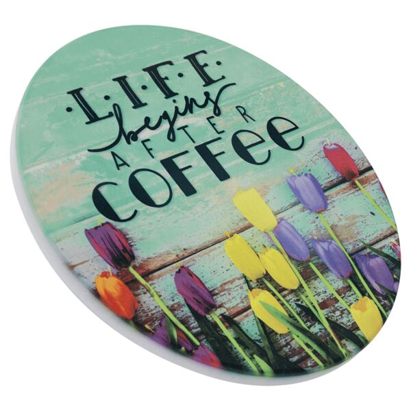 4 1/4" Sublimatable Round Sandstone Coaster Thumbnail