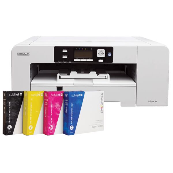 Sawgrass SG1000 Sublimation Printer Package with 4-20ml Starter Ink Cartridges Thumbnail