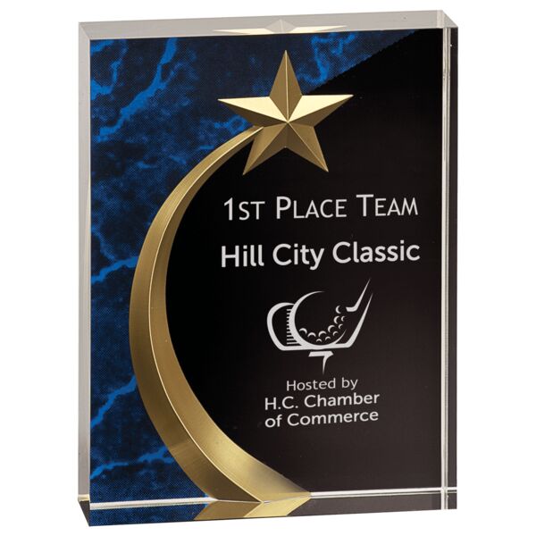 6" Marble Square Shooting Star Acrylic Thumbnail