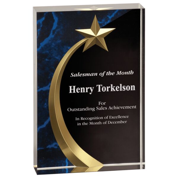 6 3/4" Marble Square Shooting Star Acrylic Thumbnail