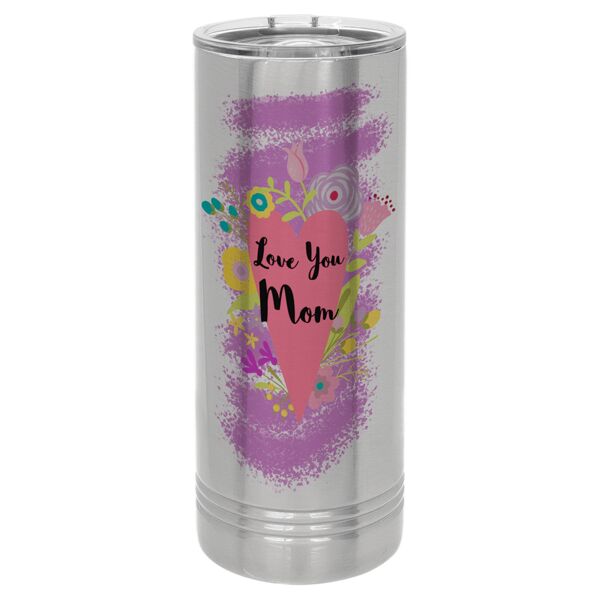 Polar Camel 22 oz. Sublimatable Skinny Tumbler with Slider Lid Thumbnail