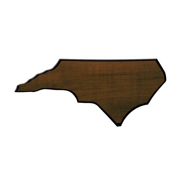 4 1/2" x 11 1/2" Finish Edge North Carolina State Plaque Thumbnail