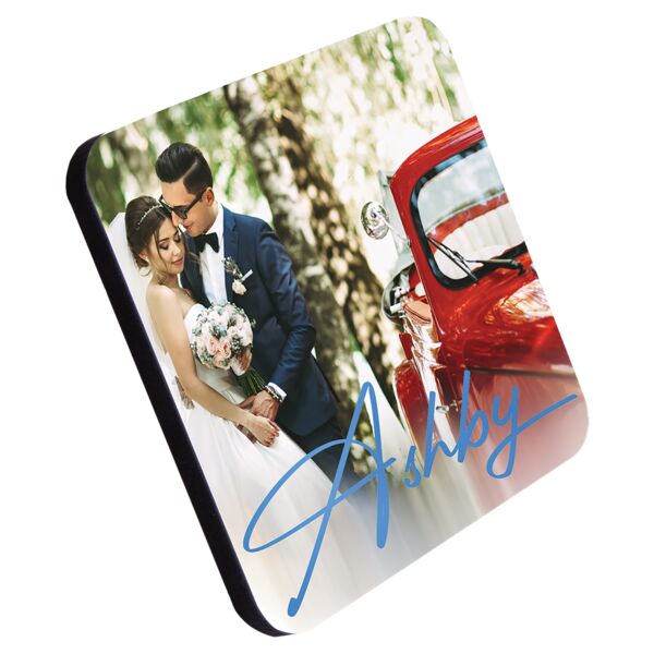 3.78" x 3.78" Premium Square Coaster with Cork Backing Thumbnail