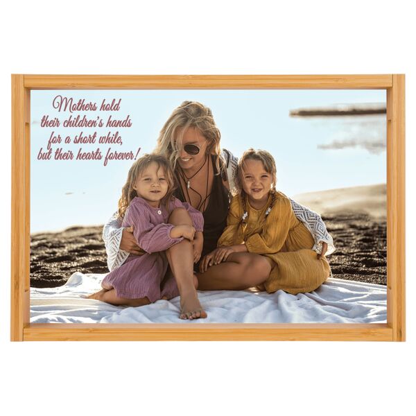 17.125" x 11.375" Unisub Natural Serving Tray with Sublimatable Hardboard Insert Thumbnail