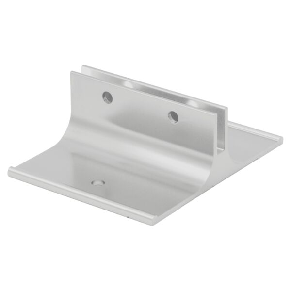 2", Satin , Kota Pro Aluminum Corridor Bracket, Fits 1/8" Thick Plastic Insert Thumbnail