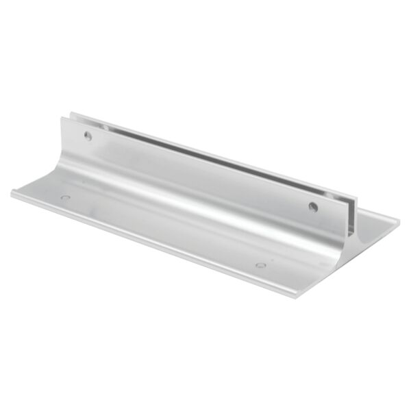 6", Satin , Kota Pro Aluminum Corridor Bracket, Fits 1/8" Thick Plastic Insert Thumbnail