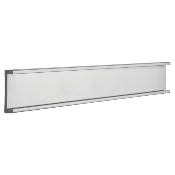 1" x 12", Shiny , Kota Pro Aluminum Wall Bracket without Mounting Holes, Fits 1/16" Plastic Insert Thumbnail