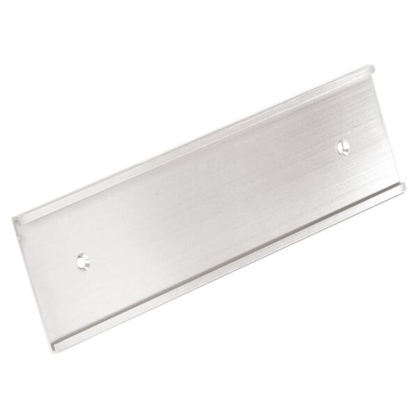 2" x 8", Shiny , Kota Pro Aluminum Wall Bracket with Mounting Holes, Fits 1/16" Thick Plastic Insert Thumbnail
