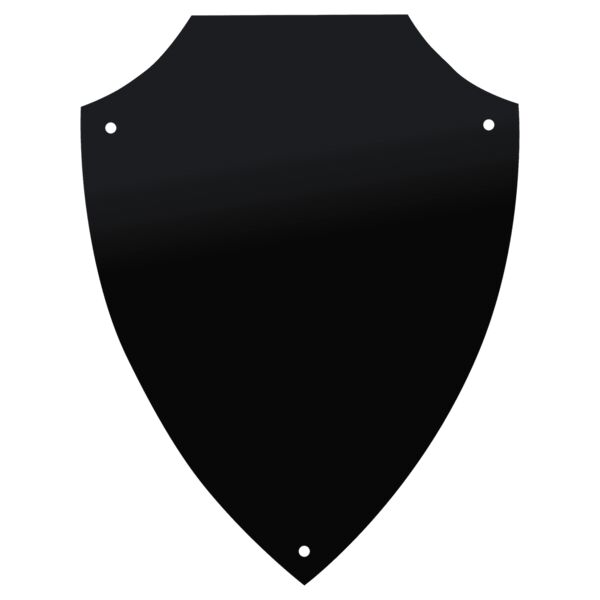 5 1/4" x 6 1/2" Shield Laserable Brass Plate with Four Holes Thumbnail