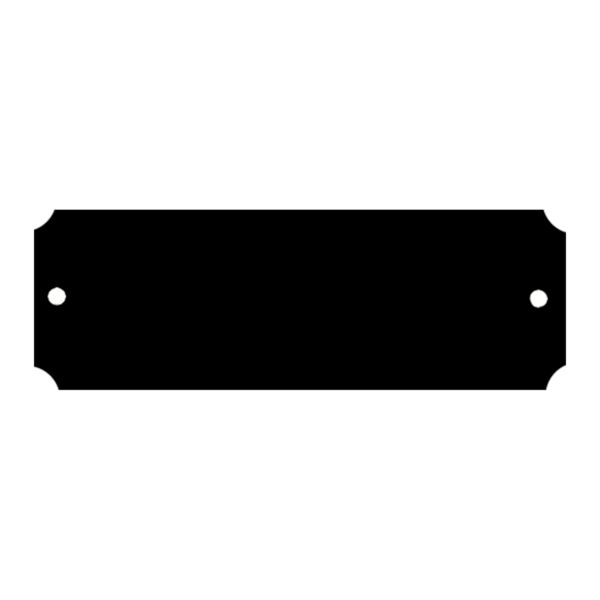 1 1/4" x 2 1/2" Laserable Brass Plate with Notched Corners and Two Holes Thumbnail