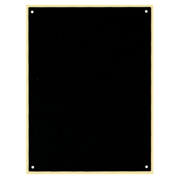 4" x 8" Laserable Brass Plate with Thin Border and 4 Holes Thumbnail