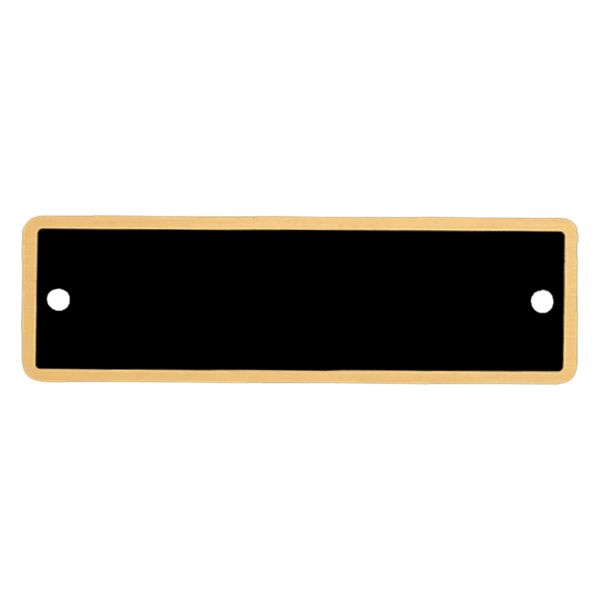 1" x 3 1/4" Round Corner Plate with Border and Two Holes Thumbnail