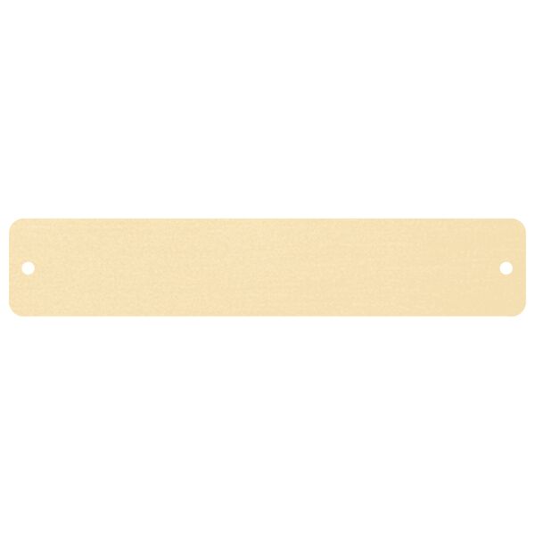 1" x 5" Laserable Brass Plate with Rounded Corners and Two Holes Thumbnail