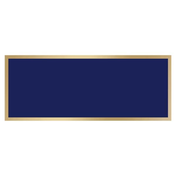 1 3/8" x 3 1/2" Laserable Aluminum Plate with Center and Border, Adhesive on Back Thumbnail