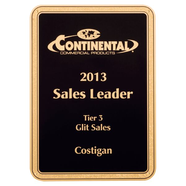 6" x 8 1/2" LaserFX Plate with Textured Center, Rounded Corners, Florentine Border and Four Holes Thumbnail