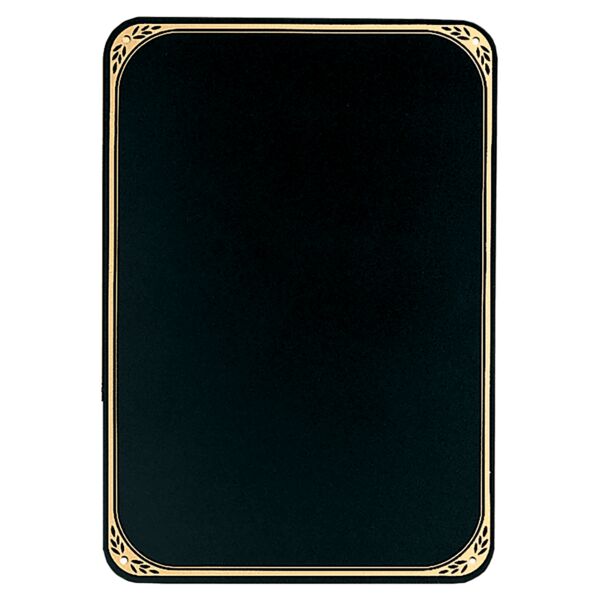 5 1/4" x 7 1/4" Brass Plate with Four Holes, Rounded Corners, and Border Thumbnail