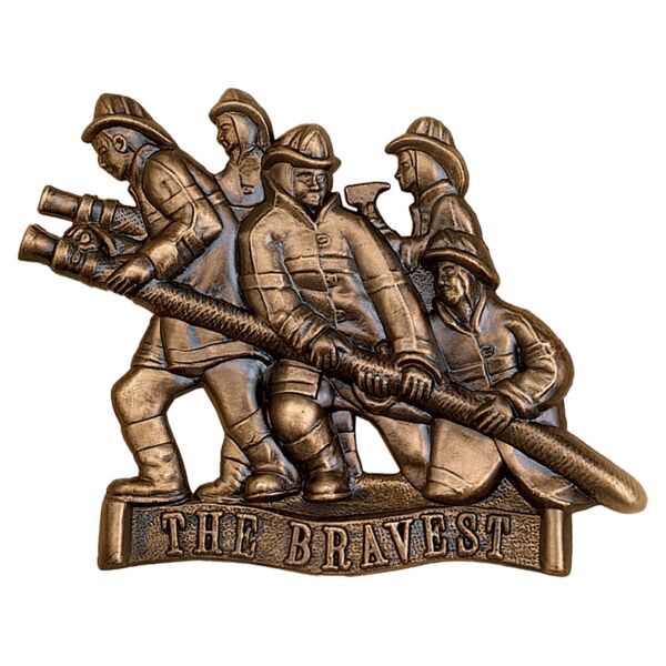 8" x 6" Antique Fireman - The Bravest-Relief Casting Thumbnail