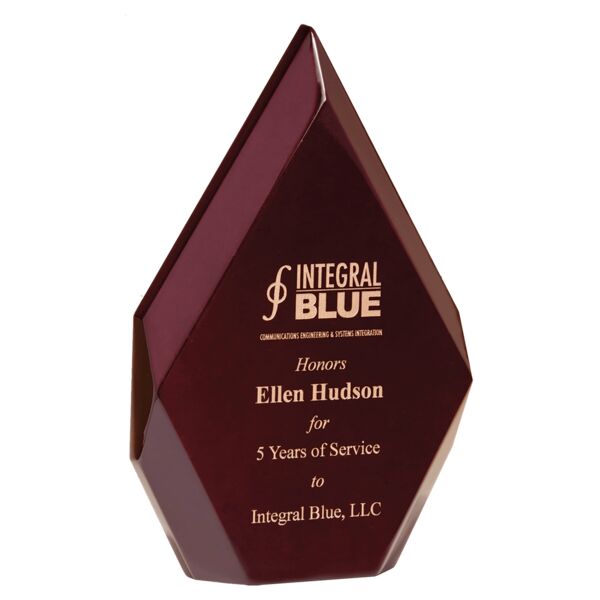 4 1/4" x 7 7/8" Engrave and Color-Filled High Gloss Diamond Thumbnail