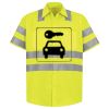 Men's High Visibility Safety Short Sleeve Work Shirt Thumbnail