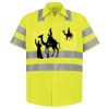 Men's High Visibility Safety Short Sleeve Work Shirt Thumbnail