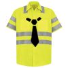 Men's High Visibility Safety Short Sleeve Work Shirt Thumbnail