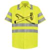 Men's High Visibility Safety Short Sleeve Work Shirt Thumbnail