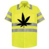 Men's High Visibility Safety Short Sleeve Work Shirt Thumbnail